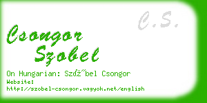 csongor szobel business card